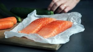 raw salmon