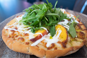 peach pizza