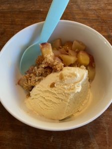 peach crisp cooked