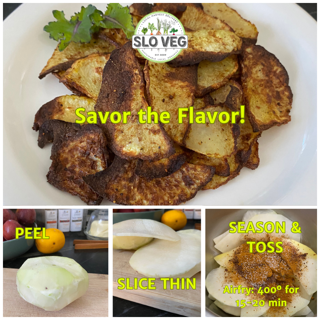 Moroccan Kohlrabi in Air Fryer